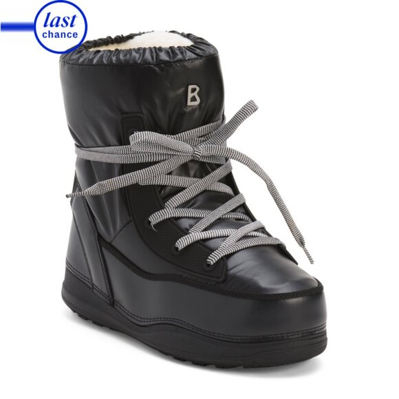 BOGNER Black Made In Italy La Plagne Lined Snow Boots - Picture 1 of 2